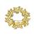 Gold plated cubic zircon wreath saree pin