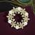 Gold plated cubic zircon wreath saree pin