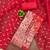 Red viscose banarasi woven design unstitched dress material