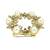 Gold plated cubic zircon wreath saree pin