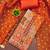 Orange viscose banarasi woven design unstitched dress material