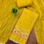 Yellow cotton silk embroidered unstitched dress material