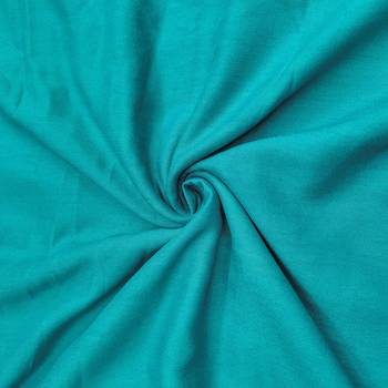 Turquoise cotton silk embroidered unstitched dress material 4