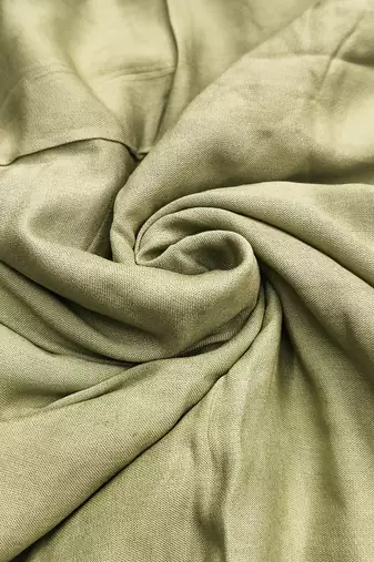 Green cotton silk embroidered unstitched dress material