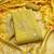 Yellow shimmer banarasi embellished unstitched dress material
