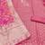Pink shimmer banarasi embellished unstitched dress material