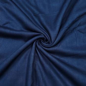 Dark blue cotton silk woven unstitched dress material 4