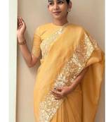 Yellow Color Partywear Candy Crush Saree