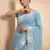 Blue Color Partywear Candy Crush Saree