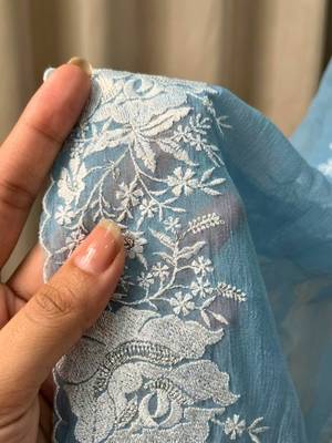 Blue Color Partywear Candy Crush Saree 4