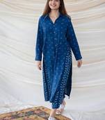 Jaipuri Beautiful Dabu Print Beautiful New Style Kurta With Palazzo Set