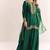 green cotton kurta sharara set