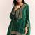 green cotton kurta sharara set
