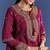 maroon cotton kurta sharara set with embroidery