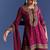 maroon cotton kurta sharara set with embroidery
