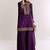 purple cotton kurta sharara set with embroidery