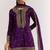 purple cotton kurta sharara set with embroidery