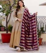 elegant banarasi gown with dupatta festive flair & timeless grace