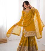 Designer Stylish Sharara Suit Set Stylish Party Wear Suit Set