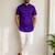 Navy Blue Zari Weaving Dot Cottan Silk Short Kurta