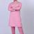 light pink color embroidery work silk kurta payjama set