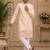 pink color embroidery and print work rayon kurta payjama set
