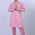 light pink color embroidery work silk kurta payjama set