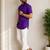 Navy Blue Zari Weaving Dot Cottan Silk Short Kurta