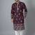 purple color printed chanderi silk kurta payjama set