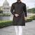 black color lilen jaquard kurta payjama set 