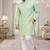 mint color jaquard printed kurta payjama set