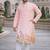 pink color embroidery and print work rayon kurta payjama set