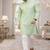 mint color jaquard printed kurta payjama set