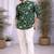 Green color printed cotton short kurta payjama set