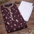 purple color printed chanderi silk kurta payjama set