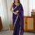 Women's rangoli silk thread embroidered saree with blouse piece