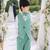 Boys sea-green shirt cotton blend set with trouser party wear suit