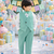 Boys sea-green shirt cotton blend set with trouser party wear suit