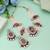 Magenta color kundan necklace set