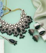 Green color kundan necklace set