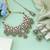 Pista green color kundan necklace set