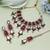 Maroon color kundan necklace set