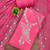 Pink viscose embroidered unstitched dress material