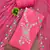 Pink viscose embroidered unstitched dress material