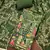 Green viscose embellished unstitched dress material