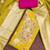 Yellow cotton silk woven design unstitched dress material
