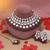 Maroon color kundan necklace set