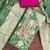 Sea green cotton silk woven design unstitched dress material