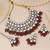 Magenta color kundan necklace set