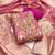 Pink cotton silk woven design unstitched dress material